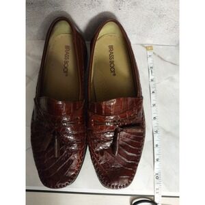 Brass Boots Genuine Caiman Alligator Leather Loafer Men's Size 8M
